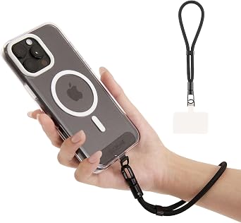 Universal Mobile Phone Chain Short 17 cm Mobile Phone Strap + Nylon & TPU Replacement Patch Wrist Loop for Hanging iPhone / Samsung / All Smartphones