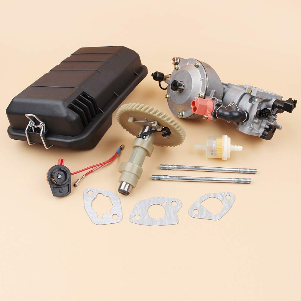 Kit de árbol de levas de carcasa de filtro de aire de perno de carburador de gas apto para HONDA GX160 GX200 168F 5.5HP 6.5HP piezas de generador de gasolina de motor