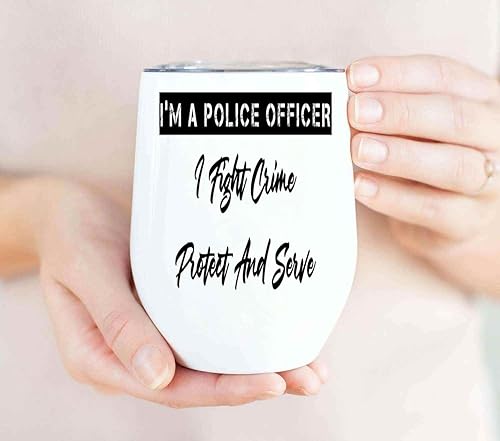 Miniatura 3 de Police Officer Graduation Gift - Funny Cop, Great for 's Graduation Day - 12 Oz White Stainless Steel Wine Tumbler