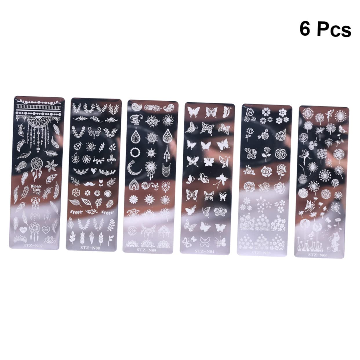 3 Set Piastre Per Stamping Unghie Con Design Floreali E Farfalle Template Per Nail Art Per Donne Facile Usare Inossidabile Per Decorazioni Eleganti E Festive 6 Pezzi*3