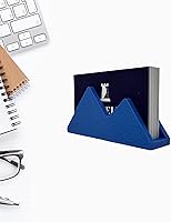 Vista 4 de Chatelet Mountain Silhouette Design - Soporte para tarjetas de visita Exhibe con estilo tarjetas de visita y decora escritorios de oficina (azul)