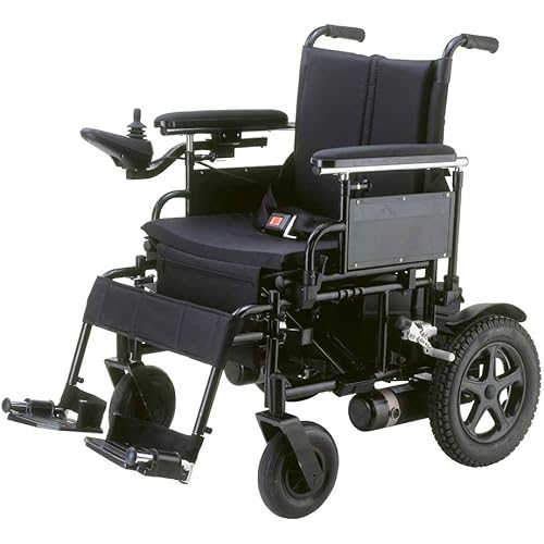 Drive Medical Cirrus Plus Folding Power Wheelchair with Footrest and Batteries, Black,18 Inch (Pack of 1)