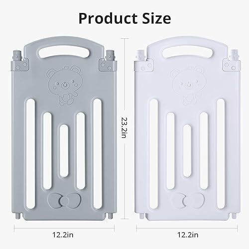 Miniatura 2 de UANLAUO Plegable Baby Playpen 2 paneles extensible Baby Fence Gate, paneles plegables para áreas de juego seguras