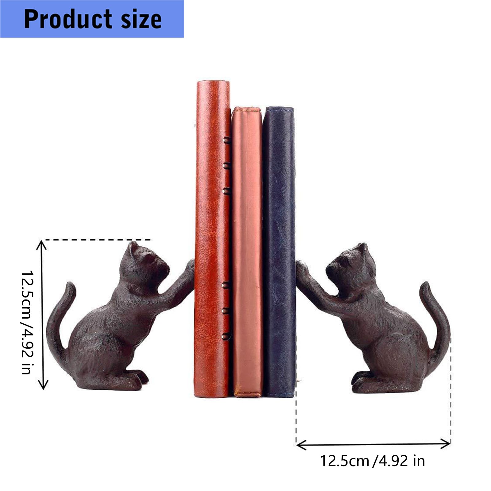 Fermalibri in metallo per esporre libri decorativi, fogli musicali, libri per display, espositore per libri, fermalibri da scrivania