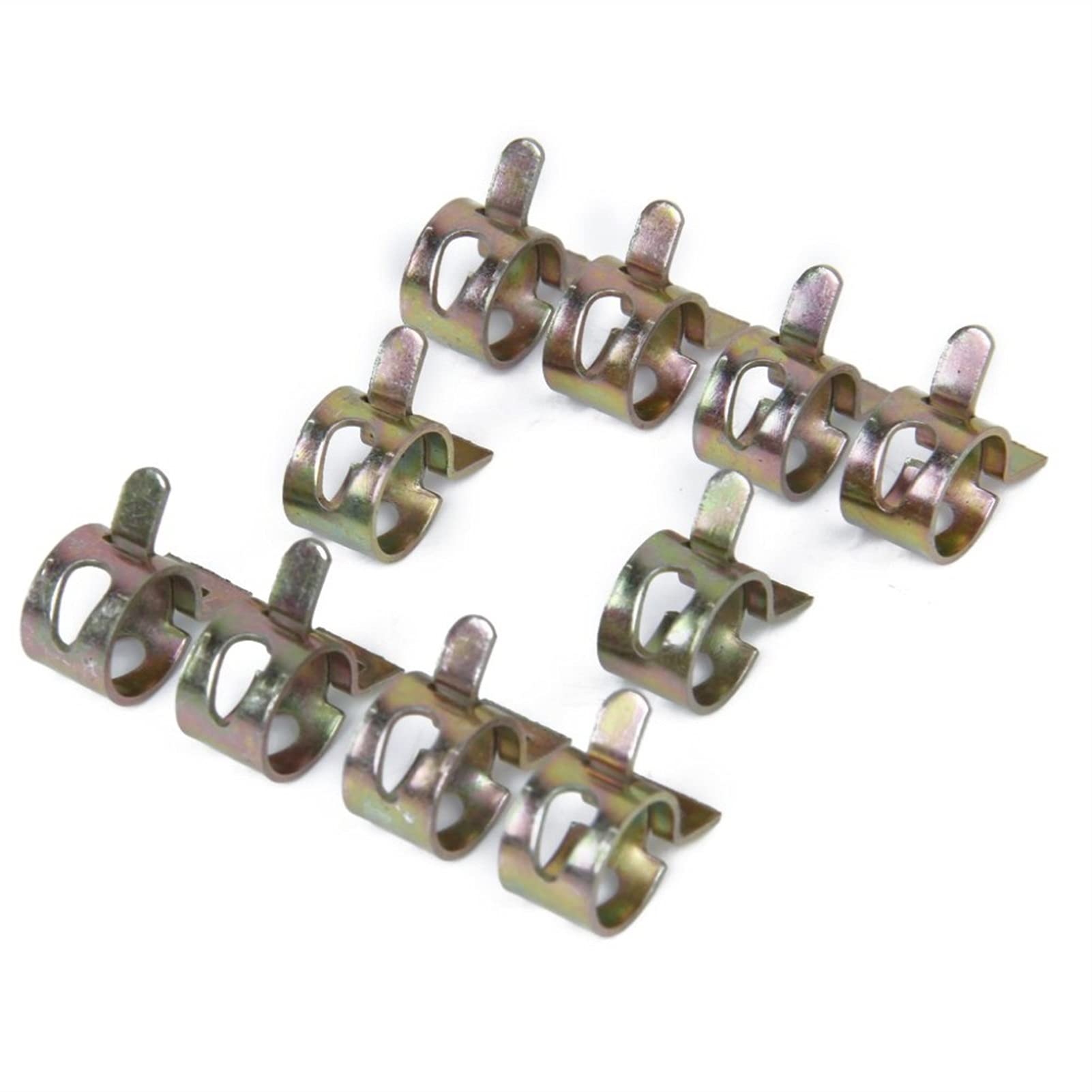 DIY drewniany zacisk narzędziowy nowy 10 szt. 6-15 mm sprężynowy typ opaski paliwowej wąż próżniowy silikonowy zacisk do rur stalowe ocynkowane zaciski zacisk do obróbki drewna (rozmiar: 7 mm)