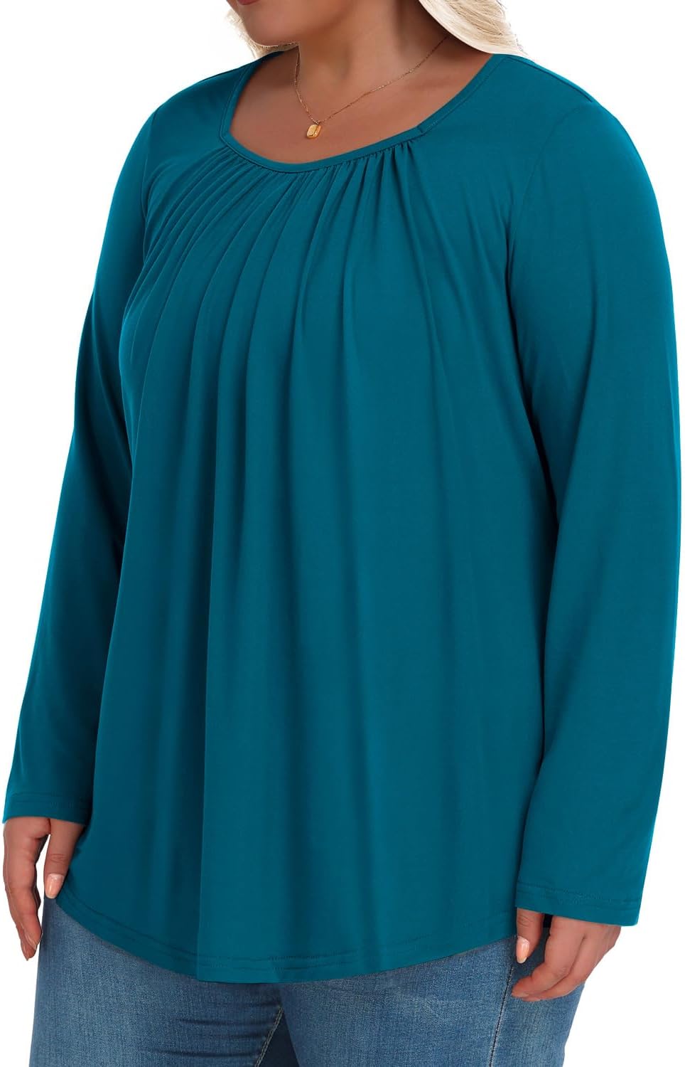 Plus Size Tops for Women Fall Long Sleeve Shirts Blouses Flowy Loose Fit 1X-5X - Image 3