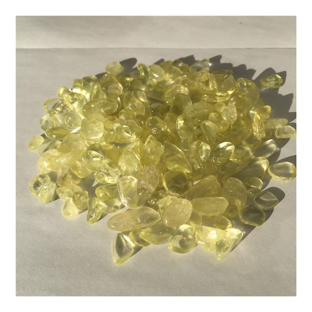 Regalo curativo, Grava de Cristal Amarillo Natural, Grava de Cristal Amarillo, Acuario, jardín, Piedra de energía curativa, decoración for decoración de la habitación (Size : 500g)
