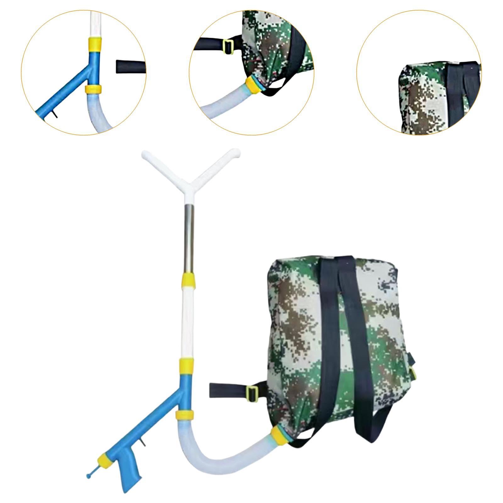 Fertilizante Sprayer de Mano con Mochila Y Bolsa Espaciosa Esparcidor Portátil Granulado para Fertilizar Jardín Y Dispensador Manual de a, Acero Inoxidable