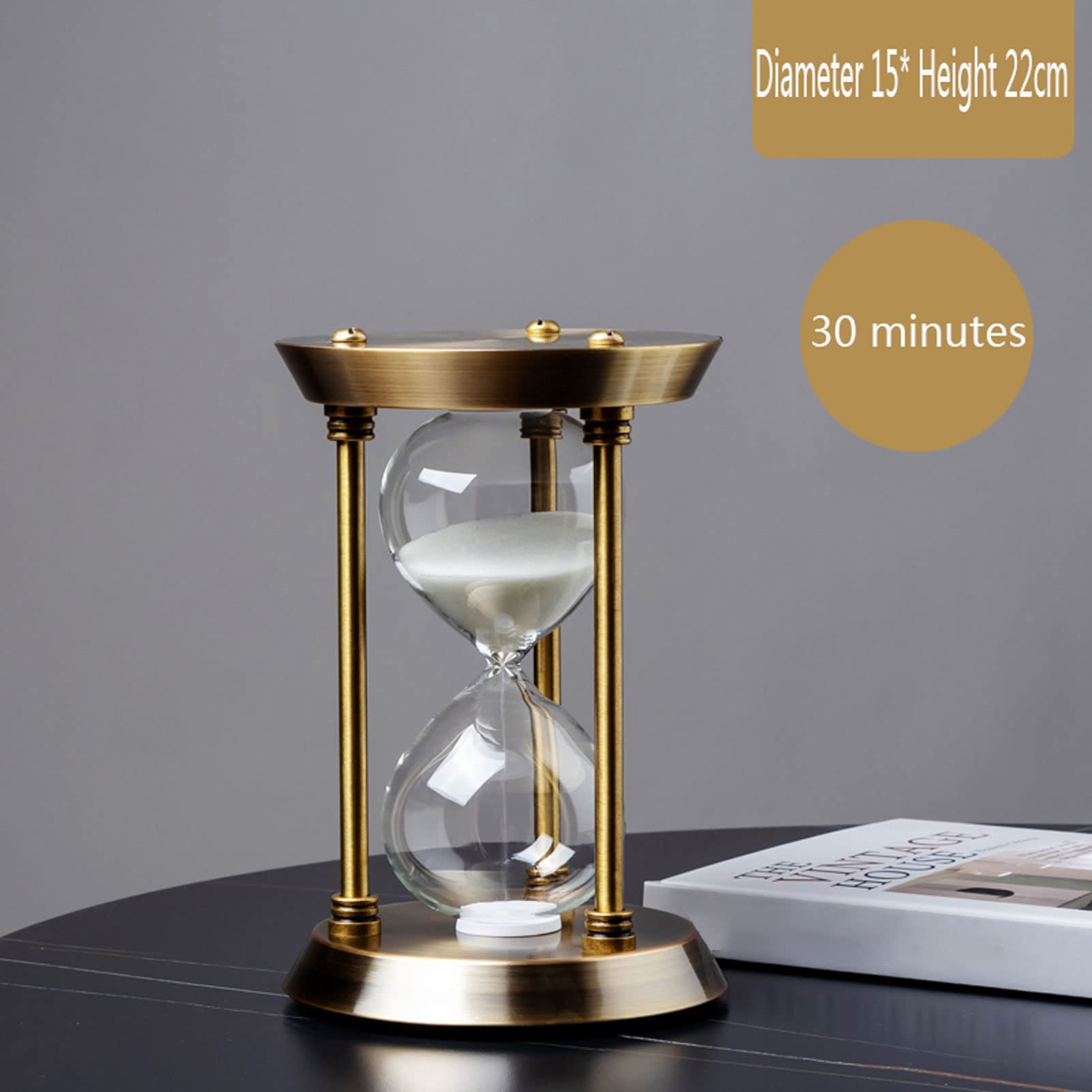 Reloj de Arena Timer Reloj De Arena 30 Minutos para niños Temporizadores de Arena Asistente de gestión del Tiempo para Ornamento Restaurante Decoración Hogar Escritorio De Oficina Navidad