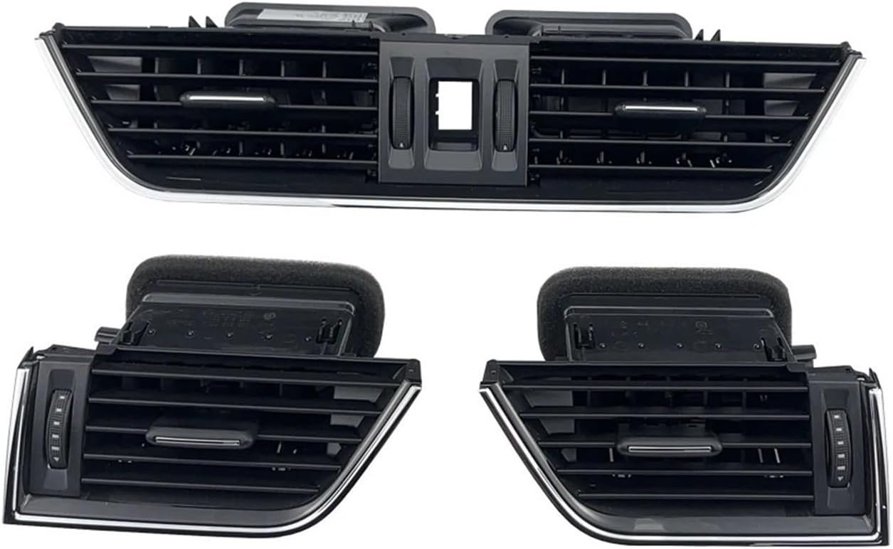 Car Front Central Dashboard Air Conditioning AC Vent Grille Outlet Assembly | Compatible With Skoda Octavia 2015-2021 5E0820951(Refer to Figure 2 Style A 3pcs)