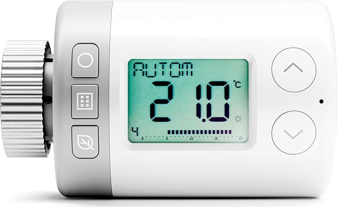 Honeywell Home Válvula de termostato inteligente para radiador, control HR 10 ETRV, válvula termostática programable, controlador de calefacción central inteligente digital, color blanco, paquete de 2