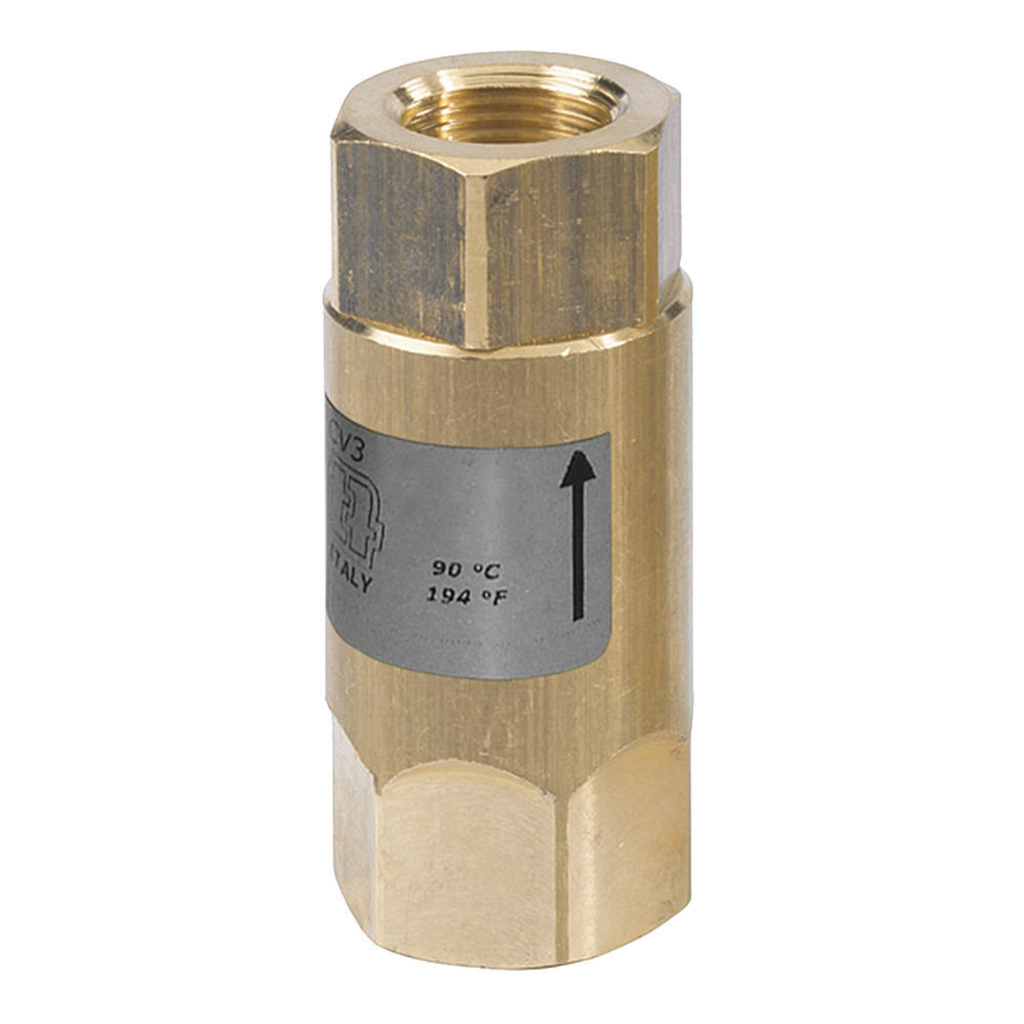 Mecline - CV3-40038 - 3/8 Check Valve, Brass/Stainless Steel/Buna N, FNPT Connection Type
