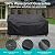 BROSYDA Patio Sofa Cover Waterproof, Heavy Duty 2-Seater Outdoor Couch Cover Patio Furniture Covers with Air Vent and Handles, 60" L×42" D×30" H, Black