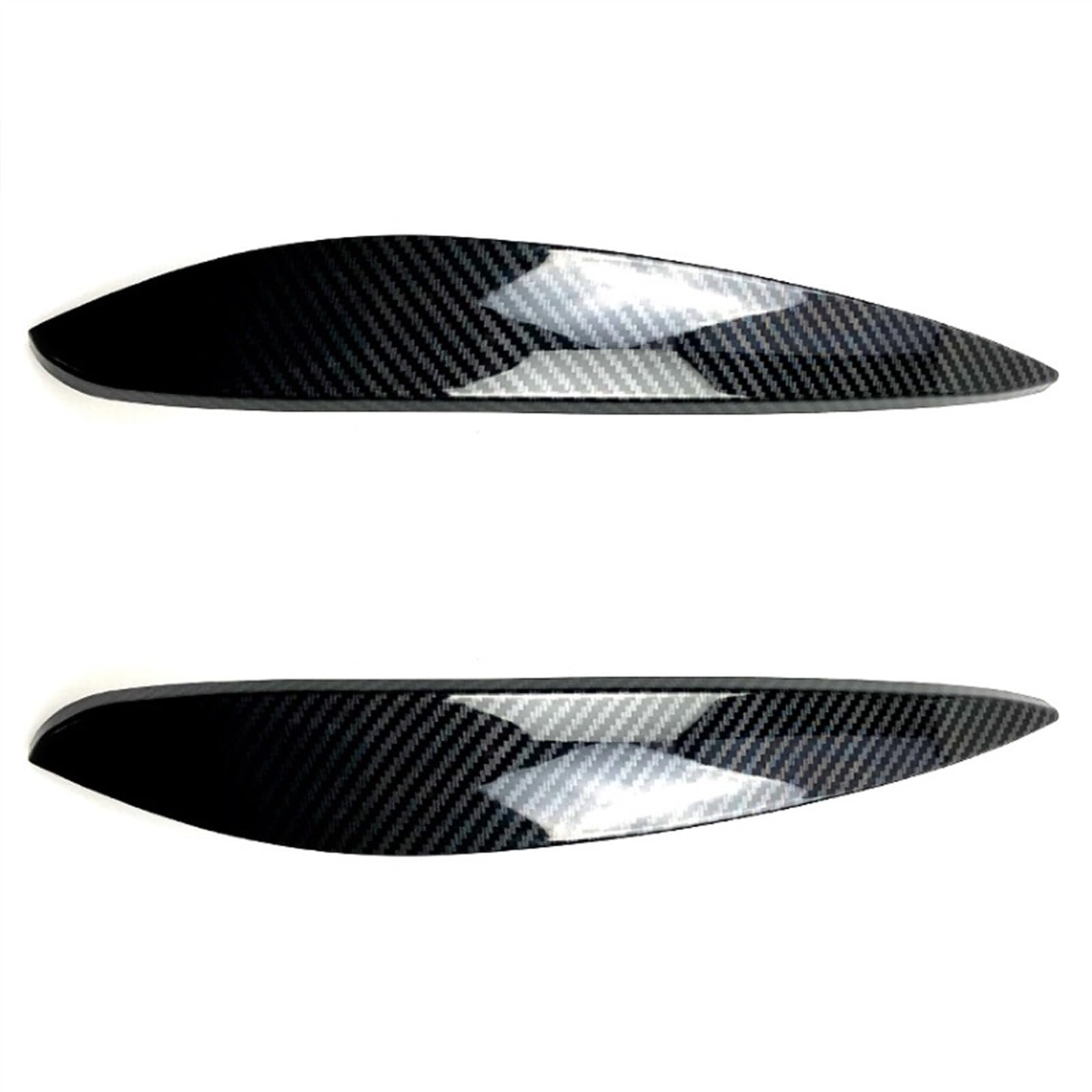 Car Headlight Eyebrows Eyelid Cover Trim Sticker for Benz for Smart 453 for Fortwo for Forfour 2015-2020(Carbon Fiber Black)