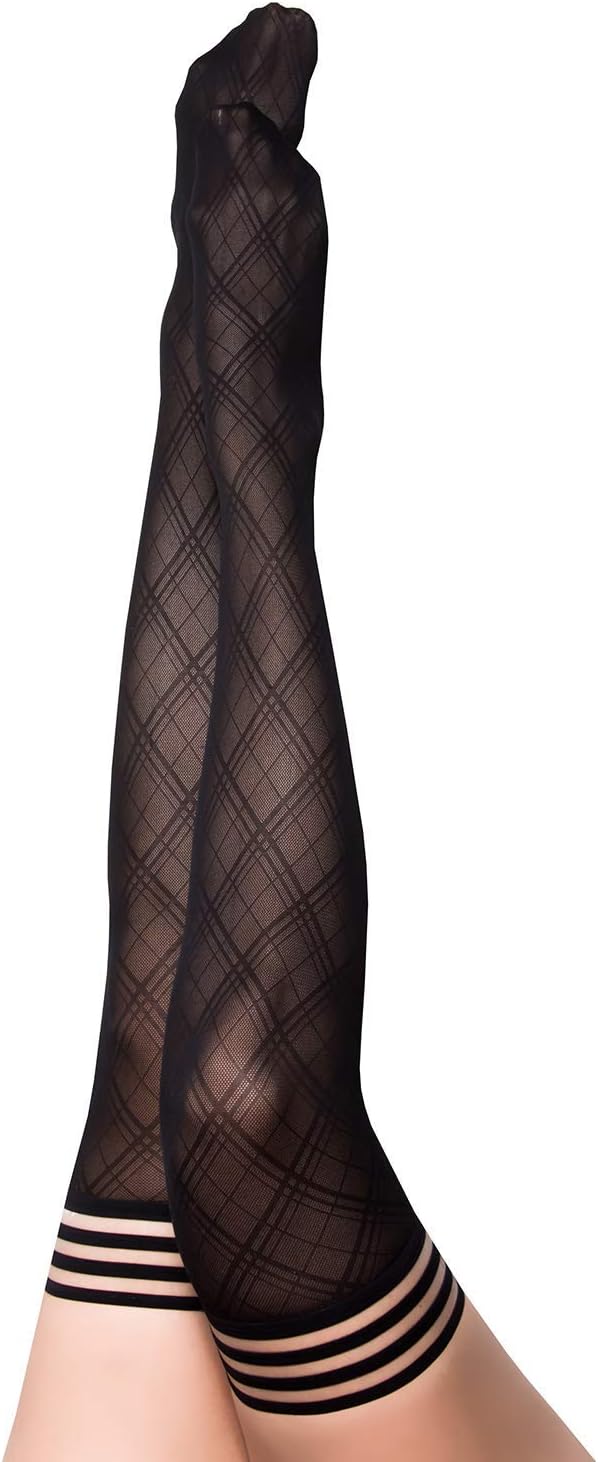 Kix'ies Thigh Highs | Thigh High Womens Stockings with No Slip Grip Stay Ups Thigh Bands | Womens Thigh High Stockings