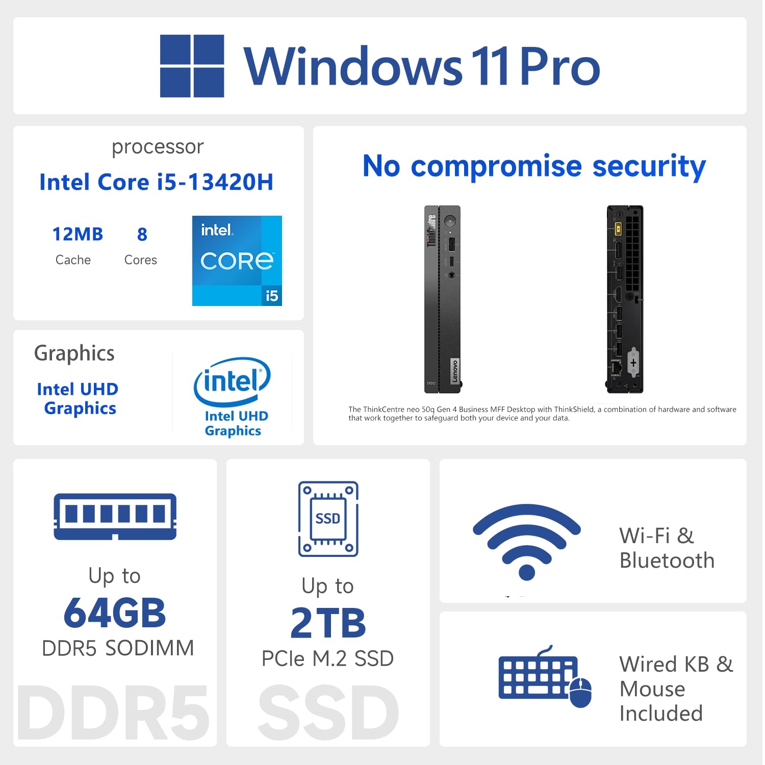 Amazon.com: Lenovo ThinkCentre neo 50q Gen 4 Business MFF Desktop