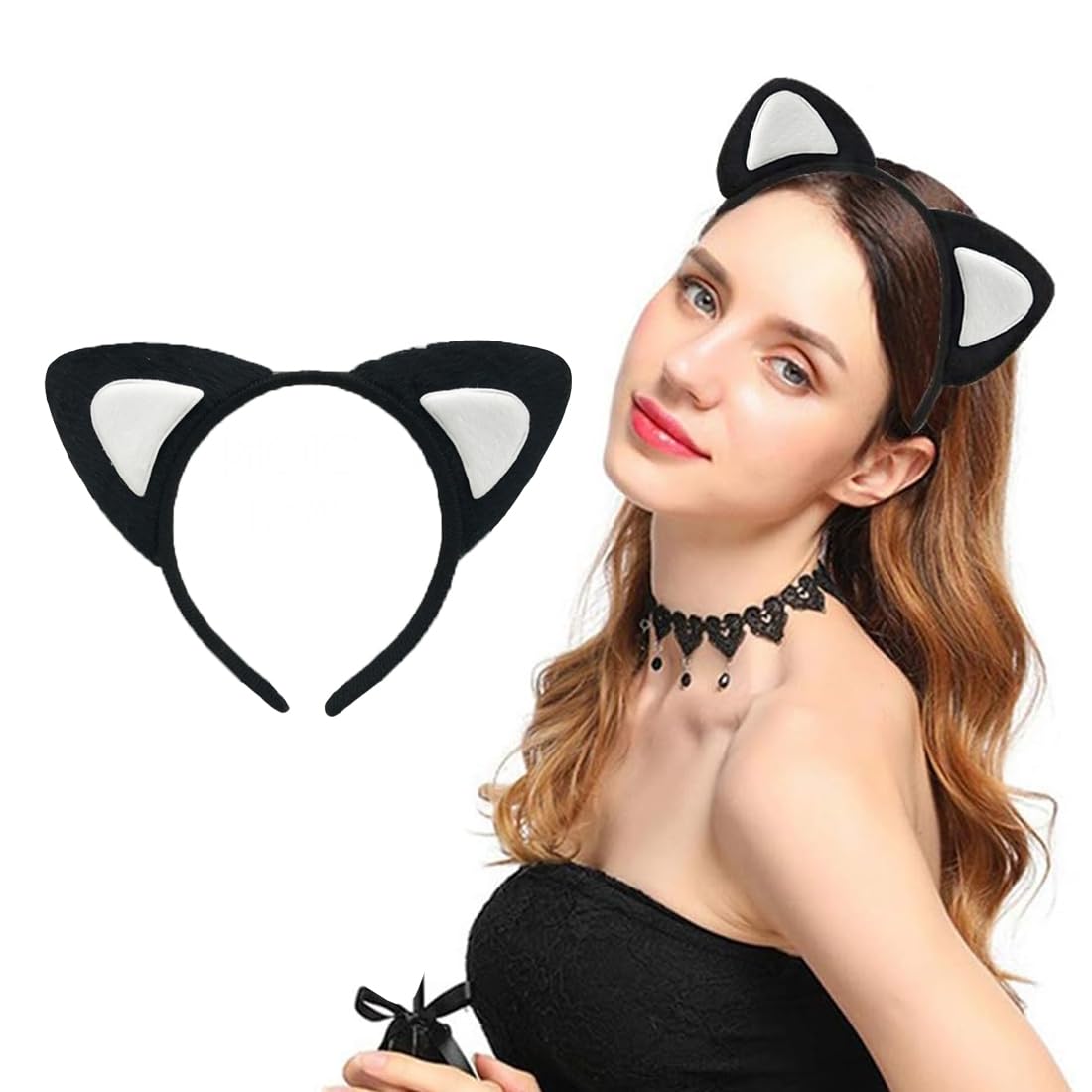 LAKJUOZ Lindo Gato Orejas Diadema Gato Orejas Diadema Gato Adultos Niños Carnaval Cosplay Disfraces Fiesta Temática Cumpleaños Infantil Boda Fiesta Halloween