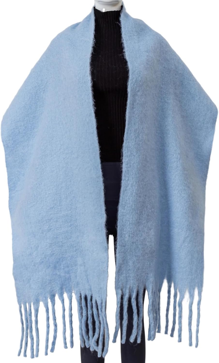 Winter Women Chunky Scarf Warm Blanket Big Thick Large Oversized Wrap Colorful Long Solid Scarves - Image 4