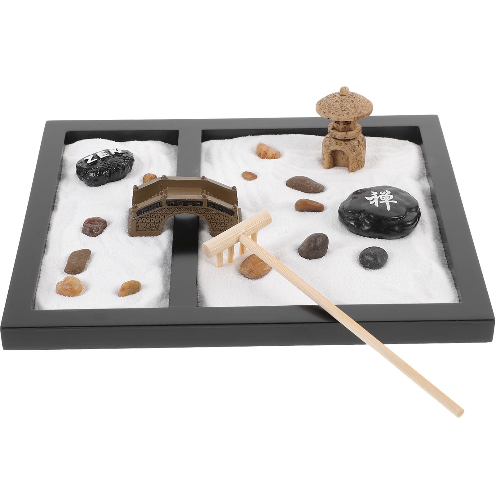 Mesa de arena Zen para escritorio DECHOUS con piedras decorativas