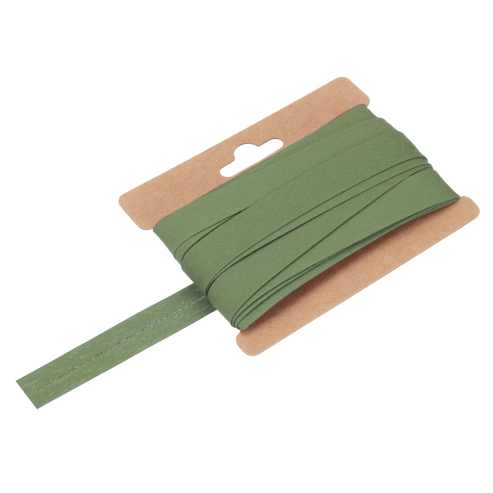sourcing map 1/2 Inch Single Fold Bias Tape Cotton Continuous Bulk Bias Tape for Sewing, Seaming Quilting Hemming Binding Crafts (Light Green 10 Yards)