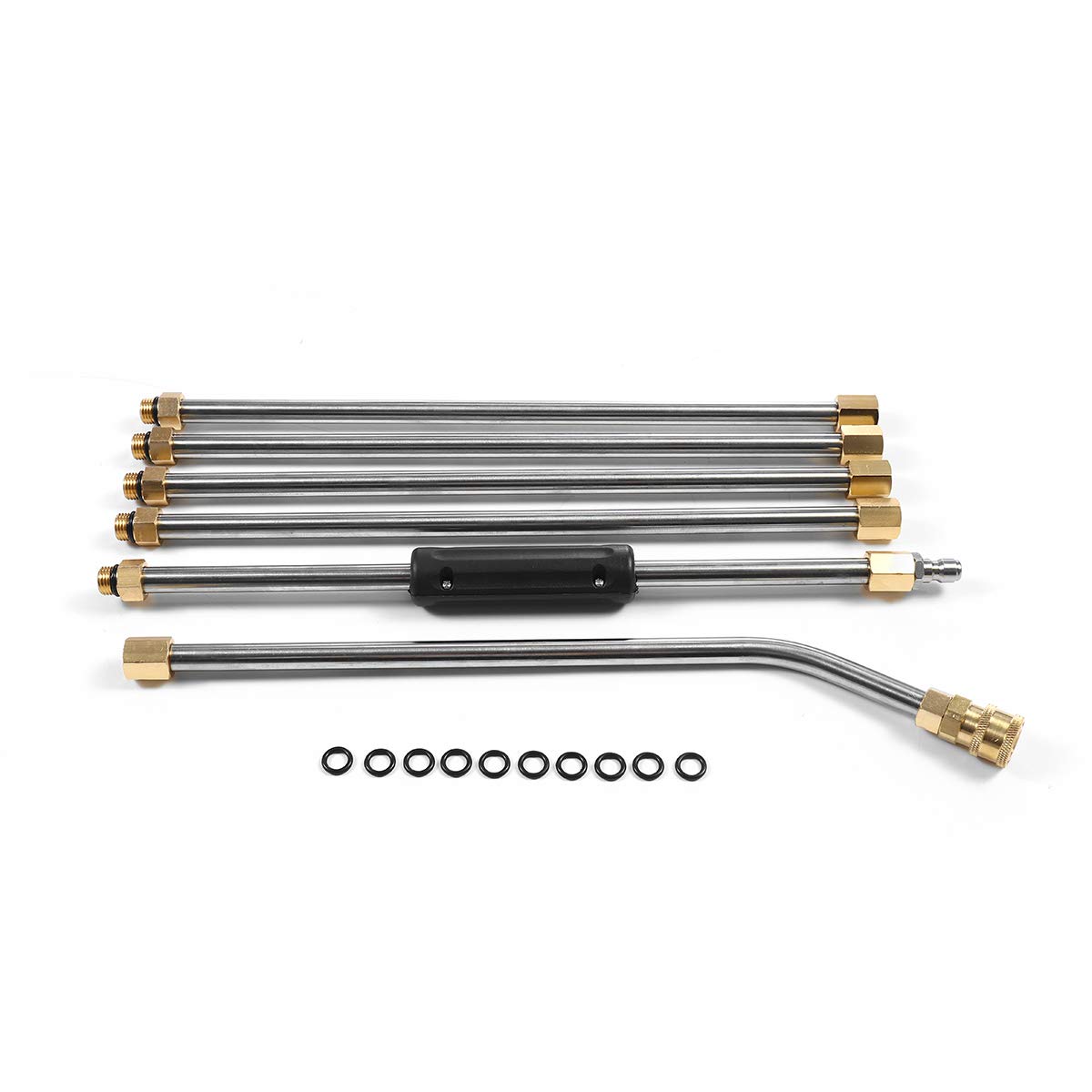 Set di 6 ugelli ad alta pressione per lancia a spruzzo, 1/4 pollici, con 10 O-ring
