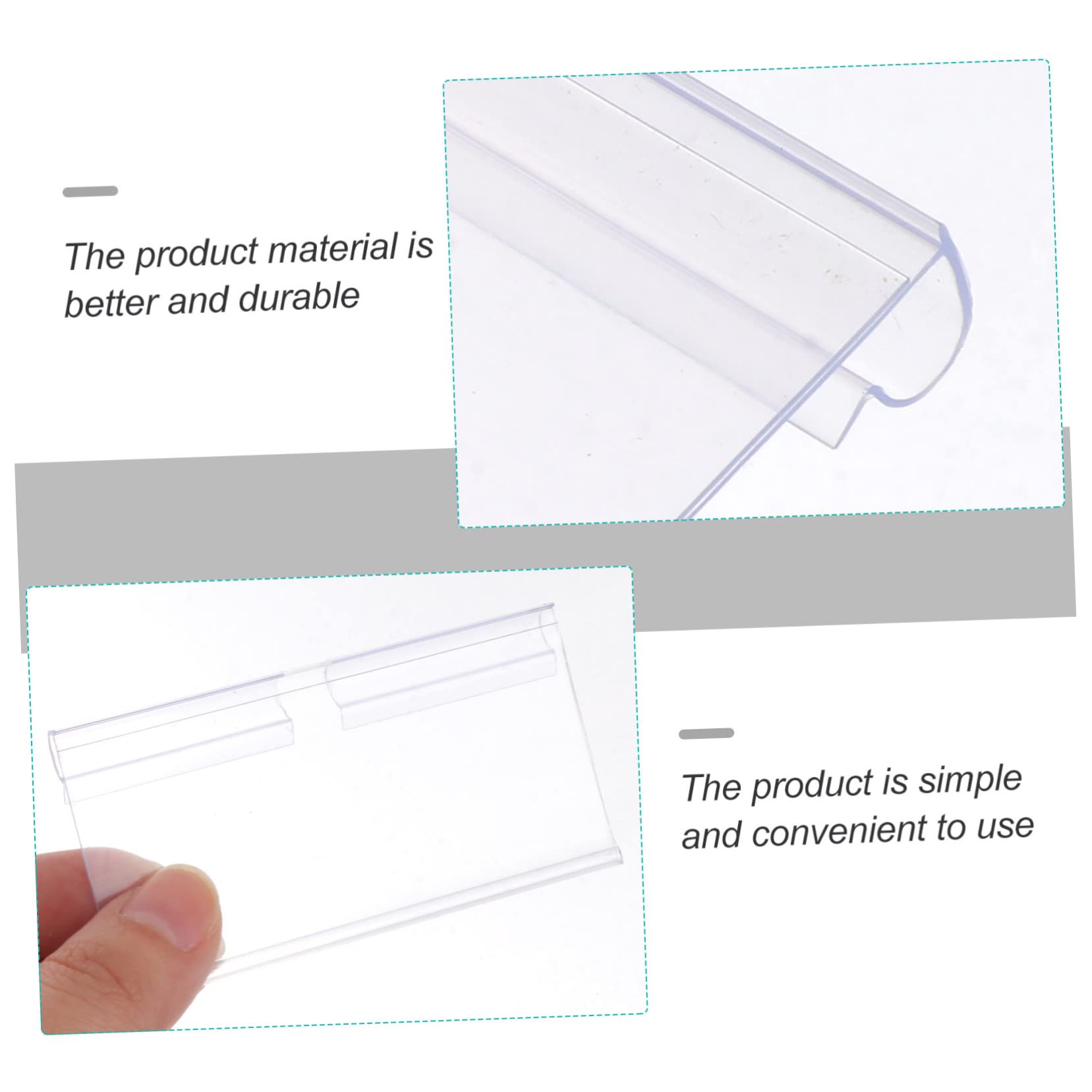 Gadpiparty 2 Sätze Etikettenhalter Für Drahtregale Robuste Preisschildhalter Für Supermärkte Und Einzelhandel Transparente Etikettenhalter Für Einfache Preisgestaltung Und 100 Stück * 2