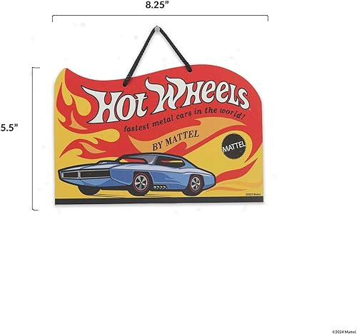 Miniatura 6 de Mattel Hot Wheels Fastest Cars - Letrero de metal para colgar  Letrero retro de Hot Wheels para dormitorio de niños o cueva de hombre