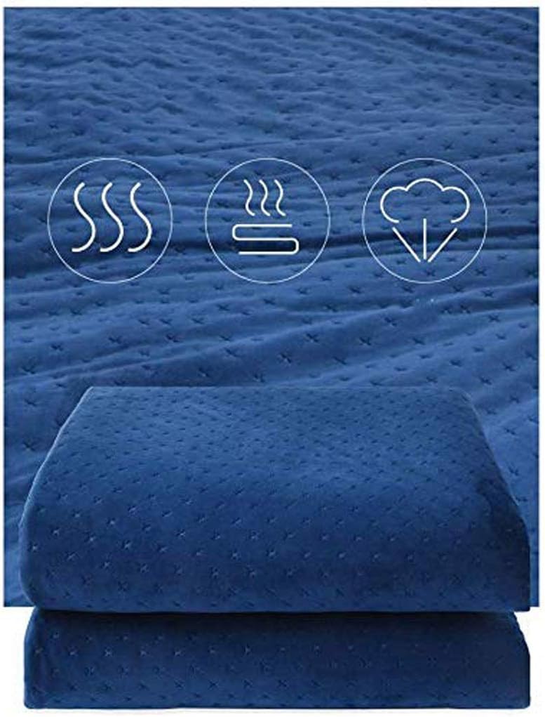 review Walnut Blue Electric Blanket, Double Control Safety Thermostat Waterproof and Radiation-Free Dormitory Student Electric Dice