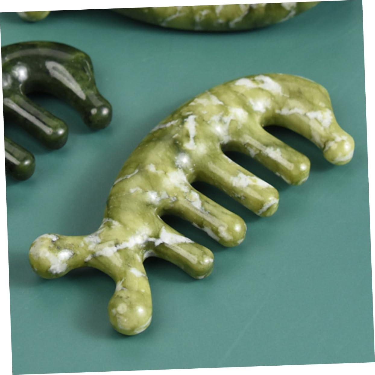 Beaupretty 5piezas Masajeador De Cabelludo De Jade Peine De Mano Diseño Herramienta De Masaje Masajeador Ergonómico Para y El Estado De Ánimo