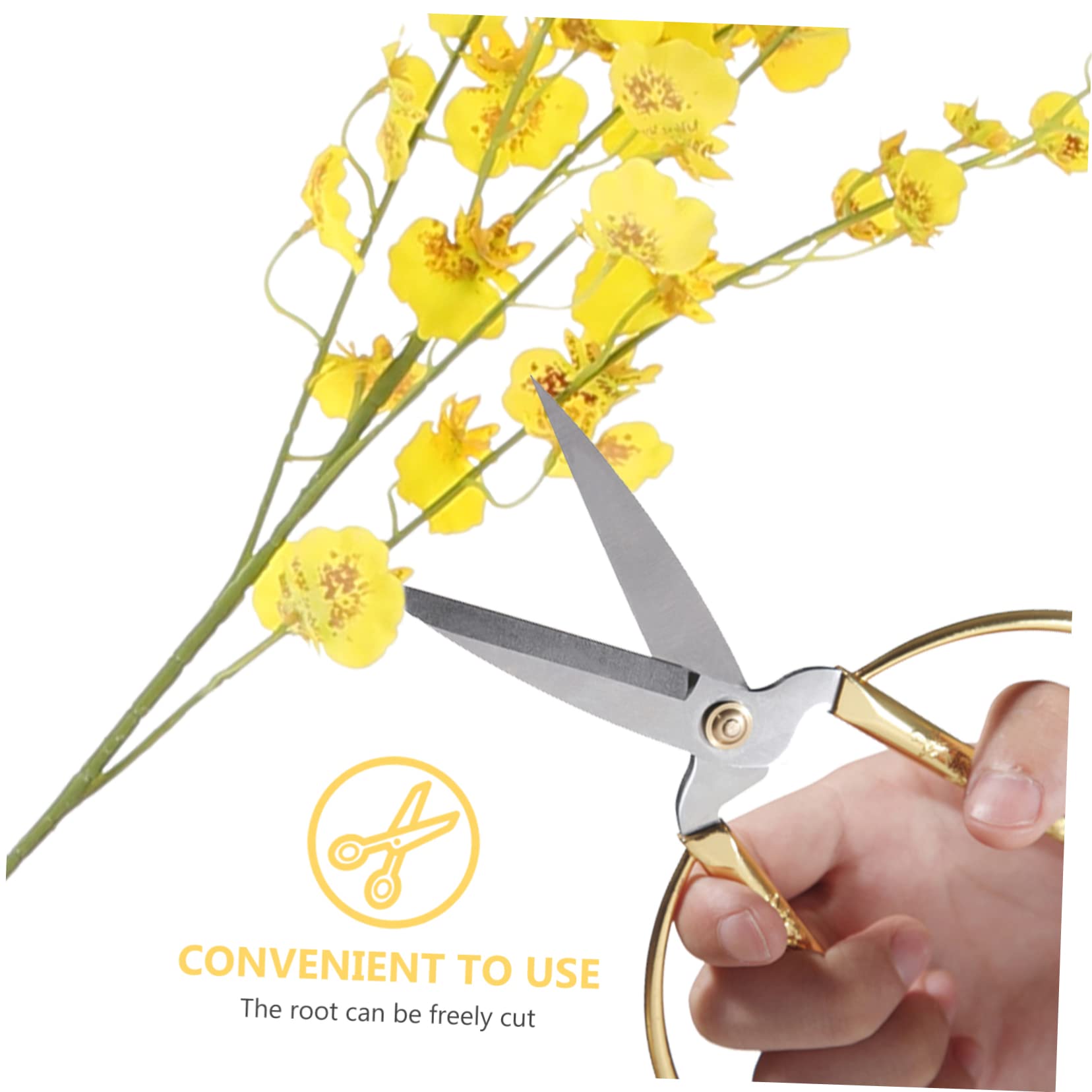 Ciieeo 4 Stück künstliche künstliche orchideen kunstorchidee gefälschte Orchideenblumendekoration Seiden-Oncidium-Orchidee Simulationsblume gefälschtes Oncidium Seidenblume