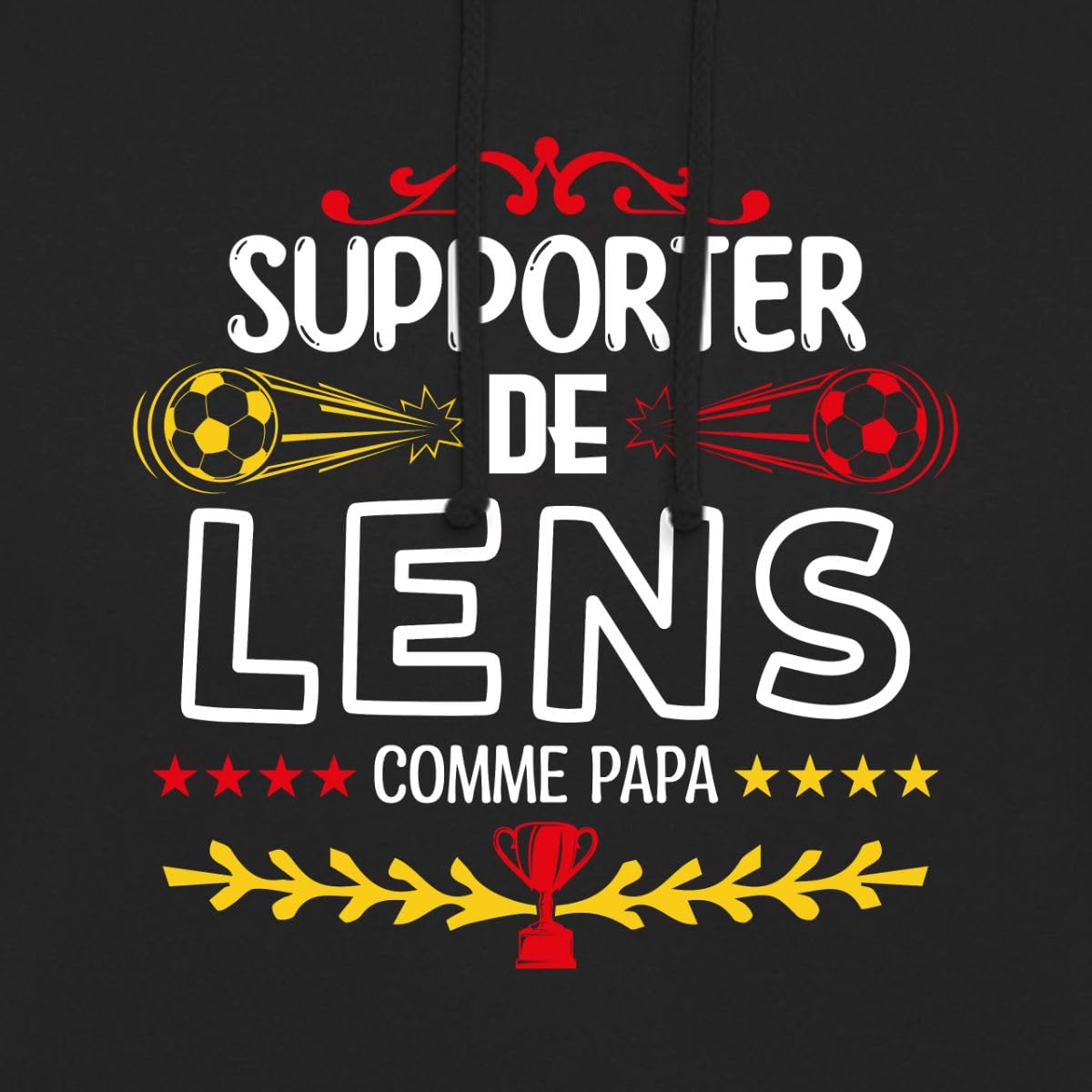 Spreadshirt Je suis Un Supporter De Lens comme Papa Sweat À Capuche Unisexe