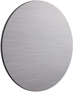 Pack of 2 8” Brush Aluminum Craft Round Blanks for Sign Making, Monogramming, and DIY Projects - Weatherproof, Rustproof, and Easy to Customize