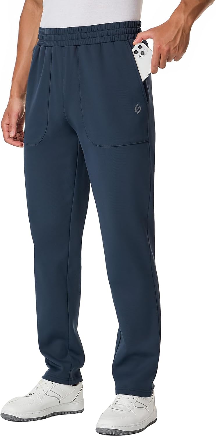 HOdo 34"/36" Inseam Mens Tall Sweatpants Water Resistant Fleece Lined Pants Men with 3 Pockets Workout Joggers - Image 2