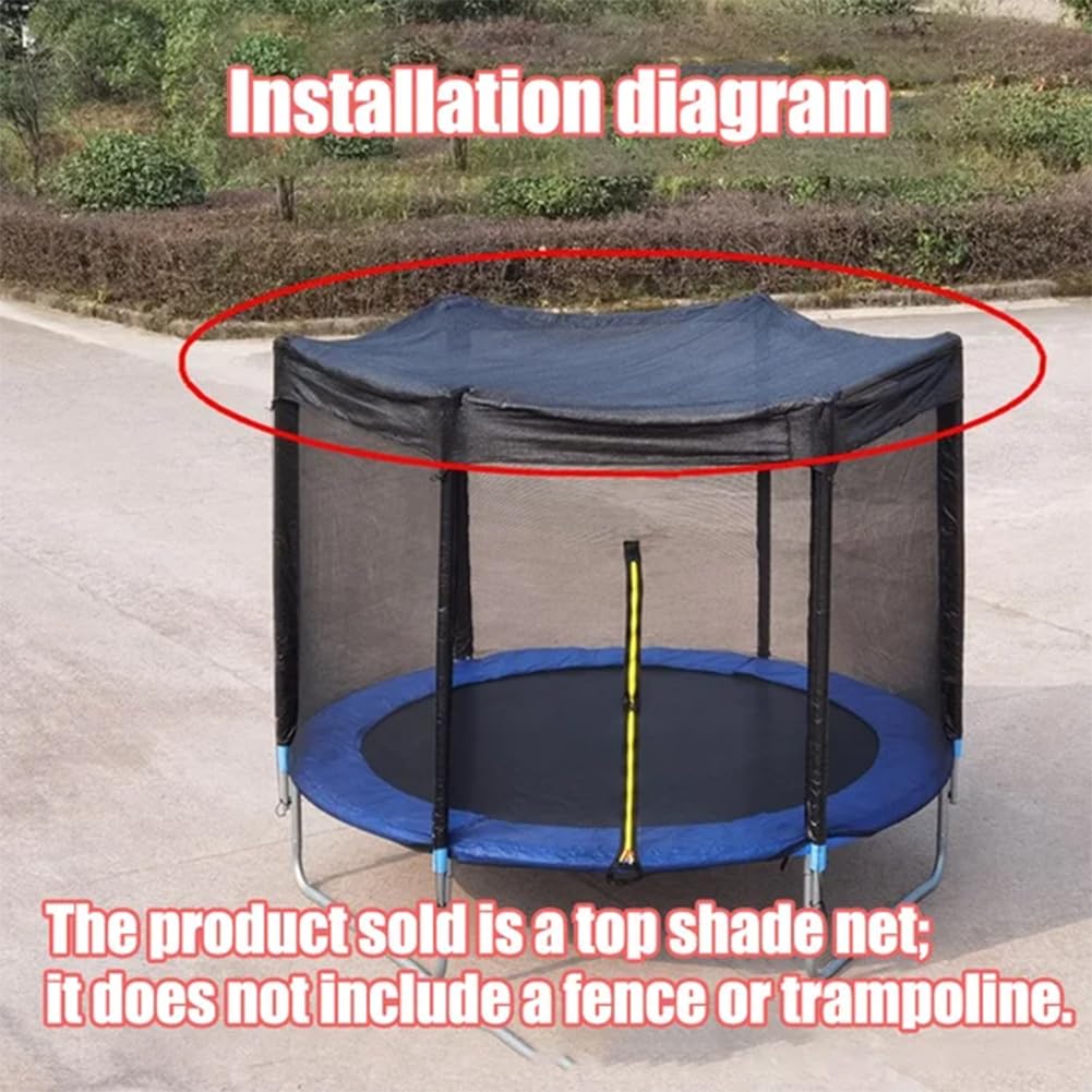 2026 Upgraded Trampolin Sonnenschutz, 183/244/305/366/427cm Trampolin-Schattenabdeckung, Trampolin Zelt for 6/8 Stangen, UV Resistant, Eva Zubehör