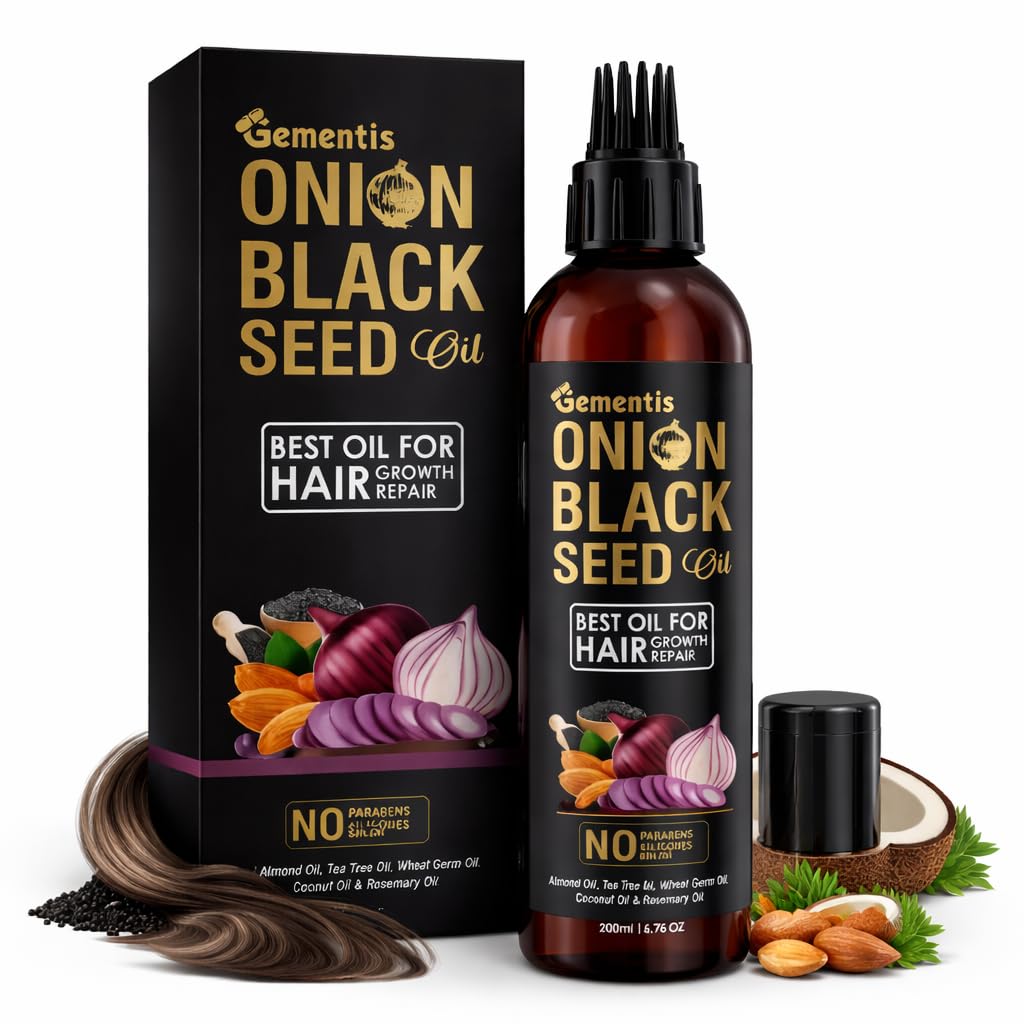 Onion Black Seed Oil for Hair Growth and Repair, with Almond, Tea Tree, Wheat Germ, Coconut and Rosemary-image-48