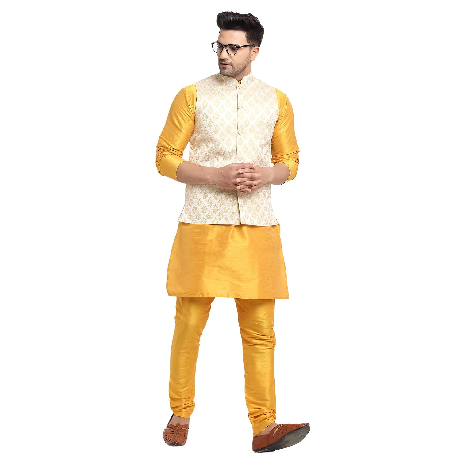 ABH LIFESTYLE Men's Kurta Pyjama & Printed Nehru Jacket Set. - Review, Price and Buying Guide