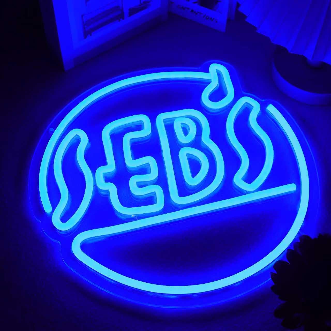 Amazon.co.jp: MOERBENCHI Seb's ネオンサイン ジャズ ブルー LED