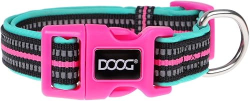 DOOG - Collar de perro ajustable acolchado de neopreno suave y transpirable disponible perros y cachorros XS, pequeños, medianos y grandes para