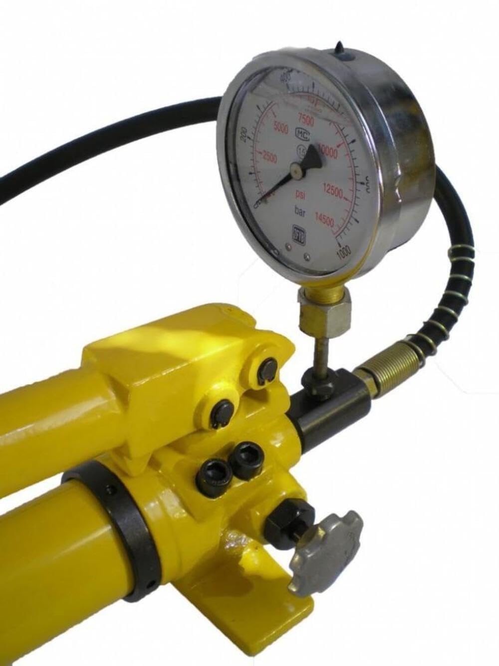 Hydrauliczna pompa ręczna z manometrem (700 bar, 700 cm3) (B-700B)