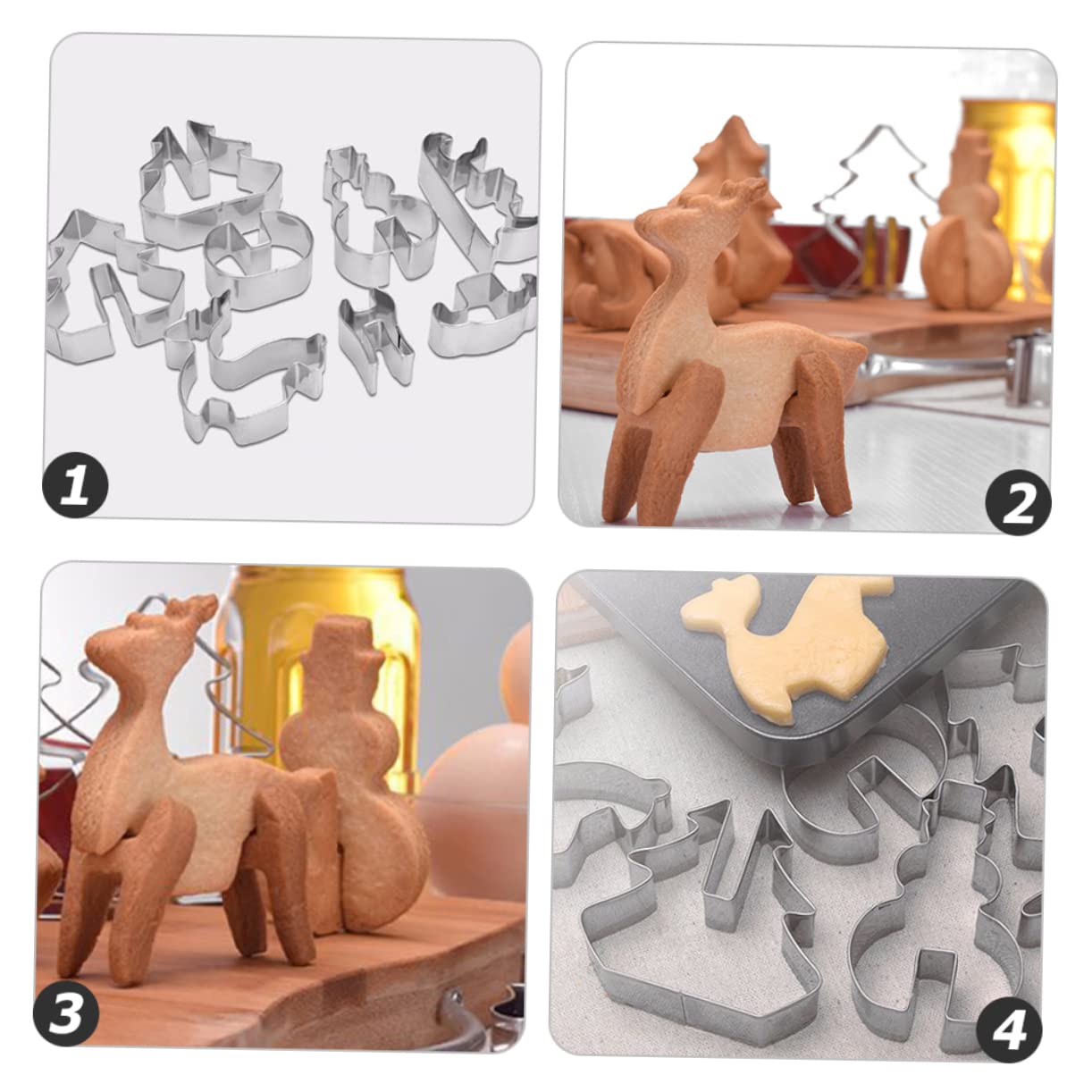 TOPBATHY 40 Pièces Emporte-pièces Emporte-pièce Biscuit Biscuit Fabrication De Biscuits Moule à Pâtisserie Père Noël Biscuits Assortis Acier Inoxydable De Qualité Alimentaire