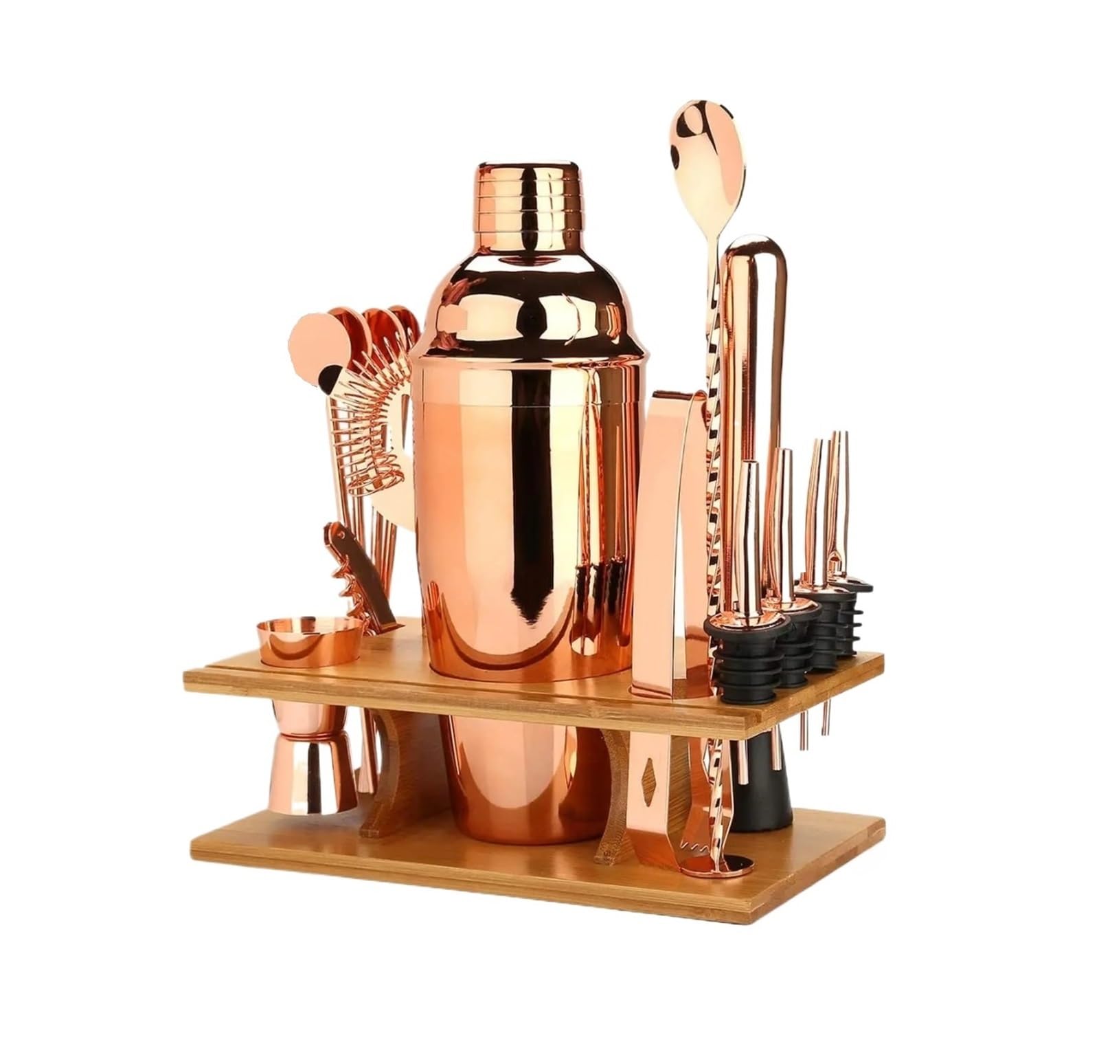 Juego de coctelera, kit barman 16 piezas for mezclador vino(Rose Gold)