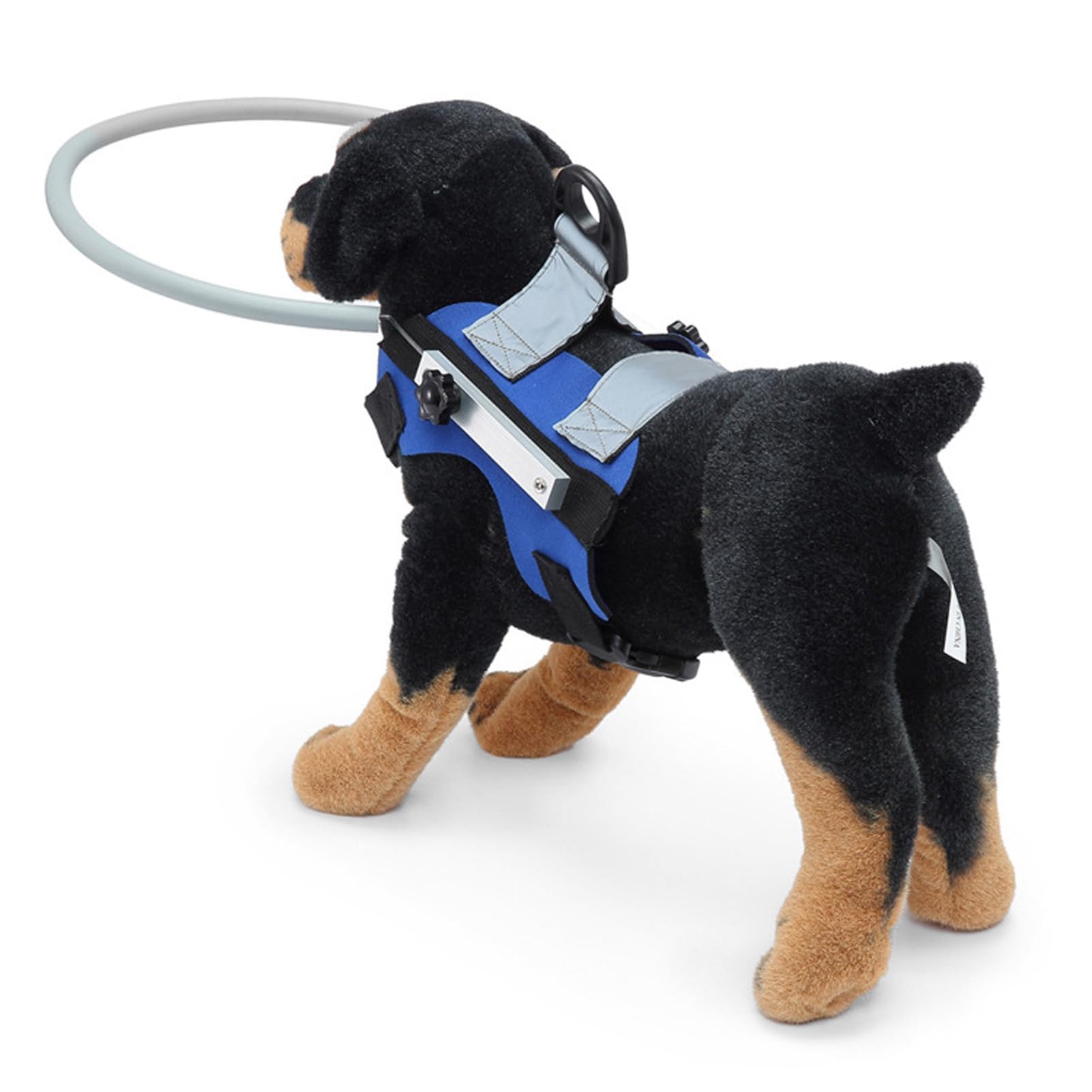 HEEPDD Arnés Protector con Anillo Anticolisión para Perros Ciegos, Dispositivo de Guía, Color Azul