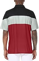 Vista 3 de TIHEEN Camisas polo de manga corta para hombre, absorben la humedad, camisas de golf de preformidad grandes y altas