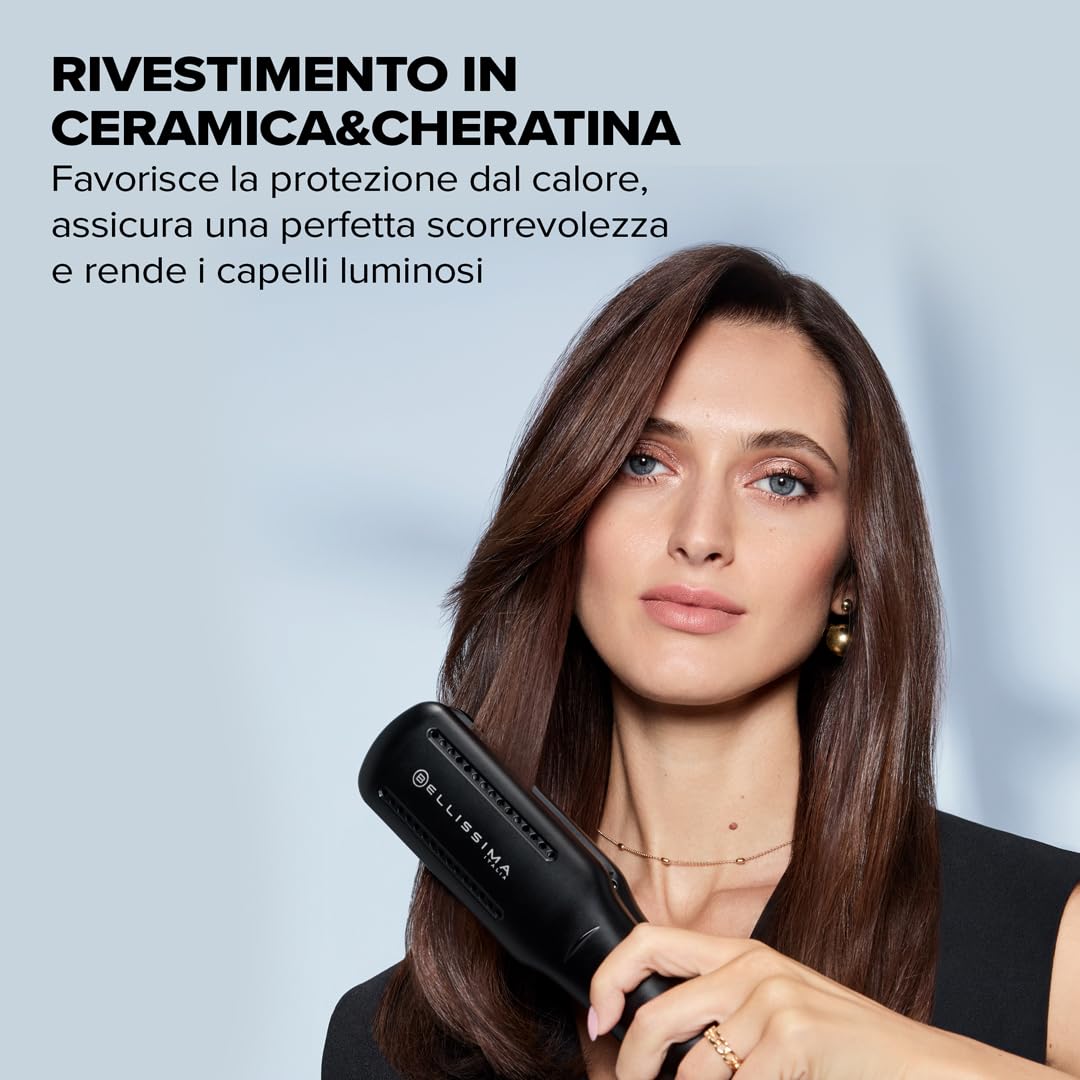 Bellissima Imetec AirSleek - Piastra ad Aria 2 in 1, Asciuga e Liscia Senza Calore Estremo per un Liscio Naturale e Capelli Protetti. Tecnologia a Ioni, Rivestimento Ceramica & Cheratina