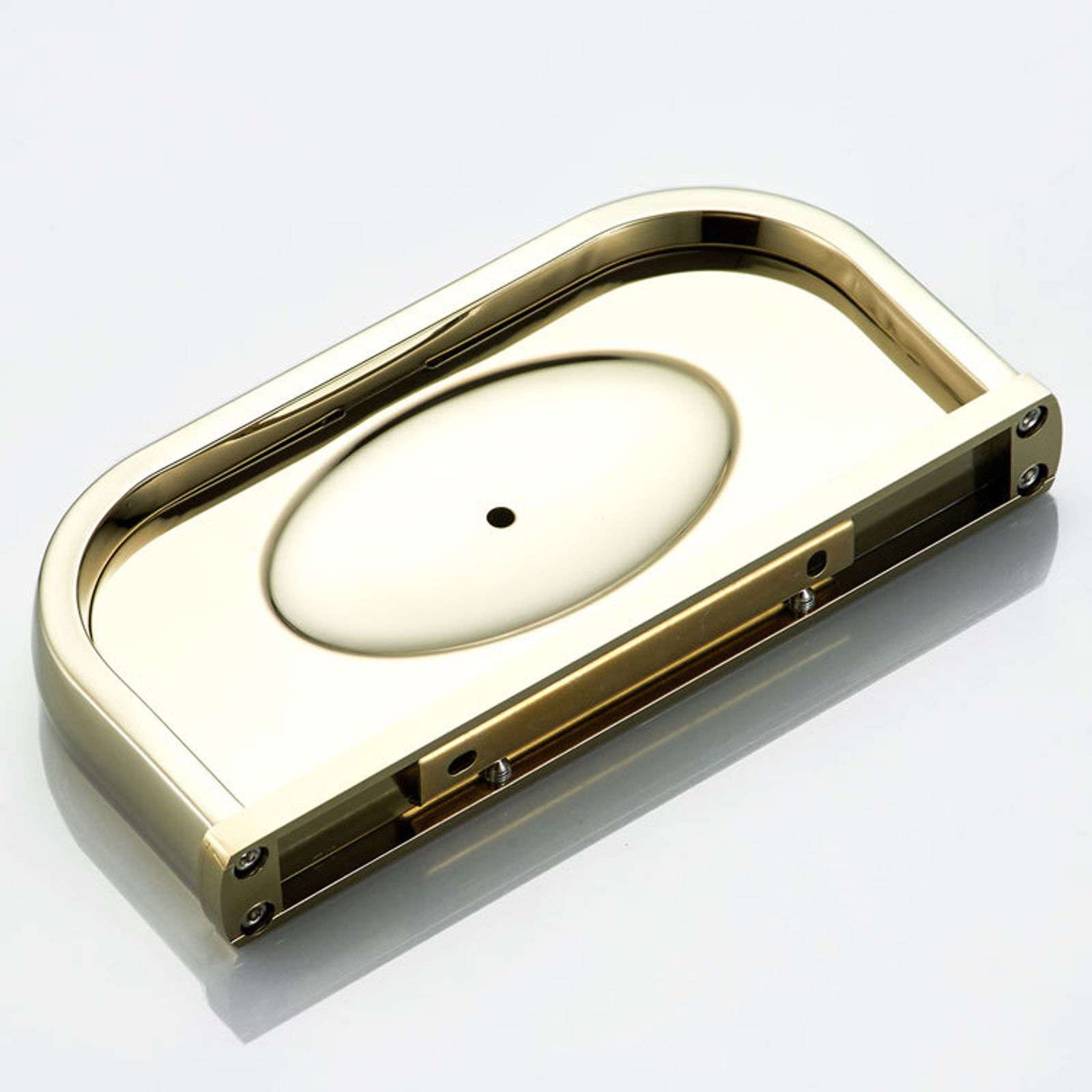 Jabonera de Pared, jabonera, jabonera de latón Moderno, Soporte de Esponja con Acabado Pulido Dorado for Ducha, baño, Cocina, Dorado