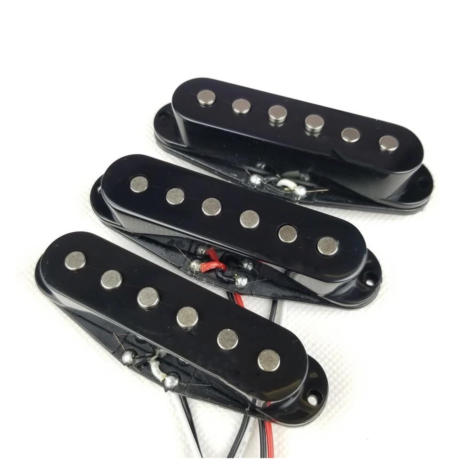 Retro E Gitarren Tonabnehmer Mit Single Coil Set In Weiß/Schwarz(Black)