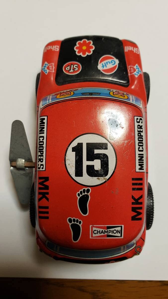 Amazon.co.jp: 日本製ブリキ製ミニクーパーゼンマイ仕掛け