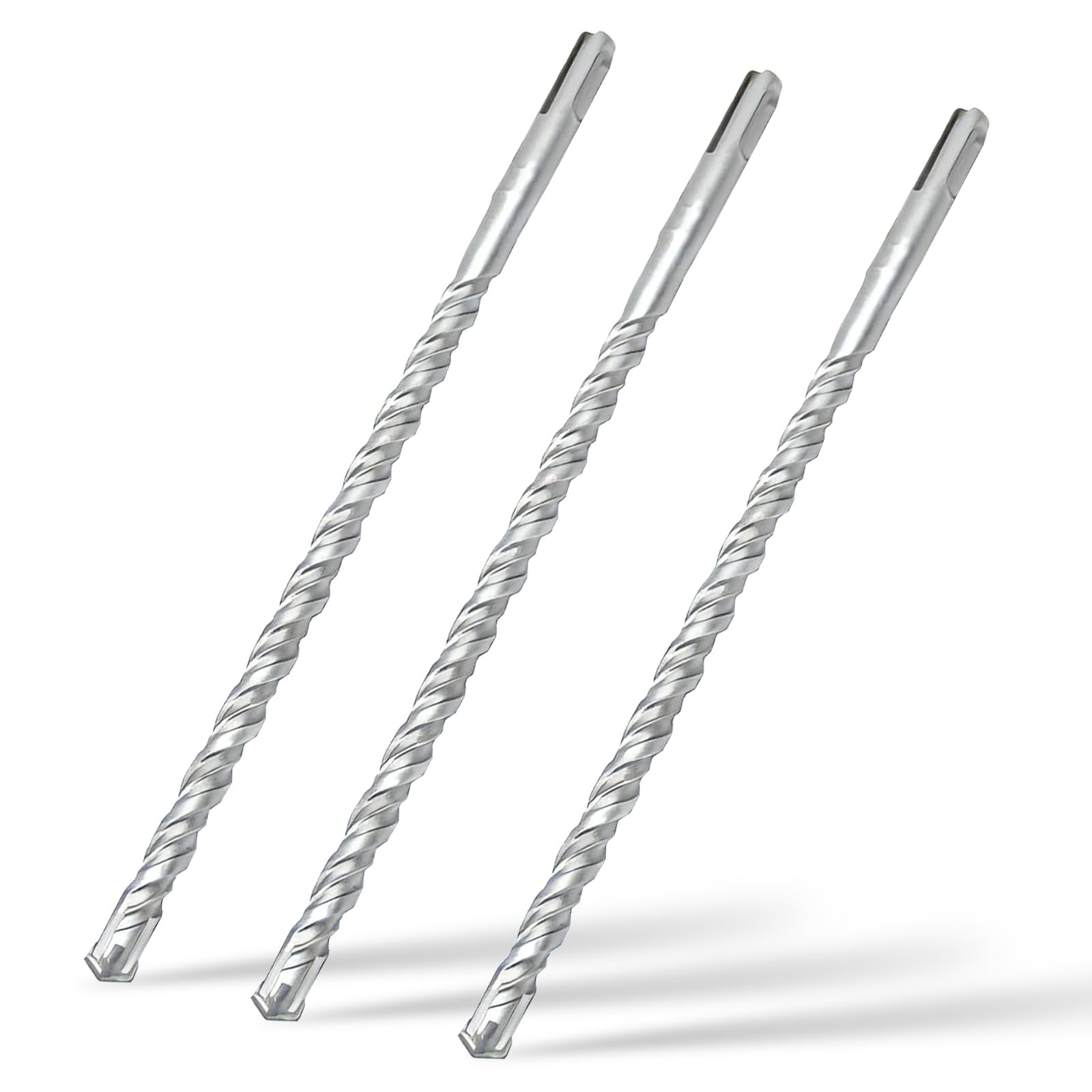 SDS Plus Hammer Drill Bits 10mmx160mmx3pcs,Professional Tungsten Carbide Cross Tip,SDS Plus Masonry Drill Bits for Wall, Stone, Concrete, Brick — image 1