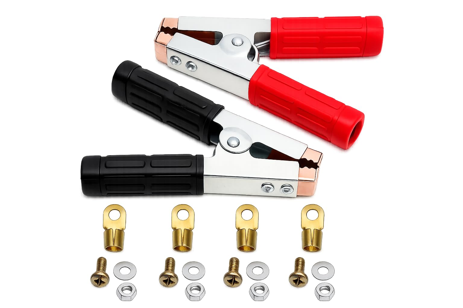 KADERA Heavy Duty Crocodile Alligator Clip Electrical Battery Clamp Jumper Cable Clamp Battery Terminal (1000 AMP) with cable Connector in both sides of Each Clamp.-image-19