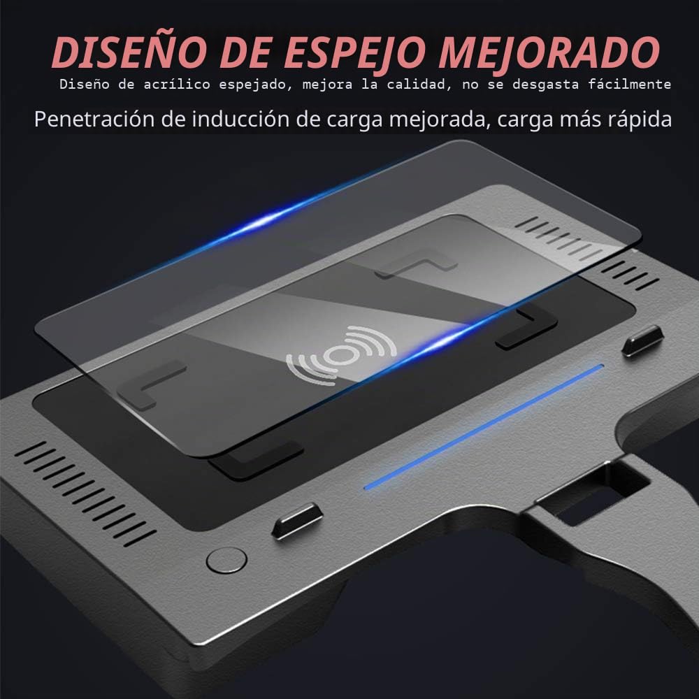 Cargador Inalámbrico Coche Auto para BMW X3/X4 2018 2019 2020 2021 Consola Central Panel, 15W Carga Rápida Auto Teléfono Cargador con QC3.0 USB Puerto para iPhone 12/11/X/8 Samsung S20/S10